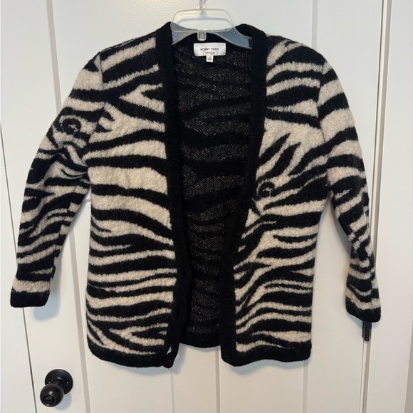 Ronny Kobo Collection Black and White Zebra Teddy Jacket - Picture 7 of 13